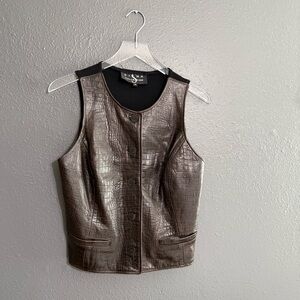 Siena Collection Imported Leather Vest Size M